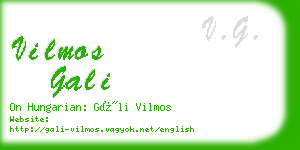 vilmos gali business card